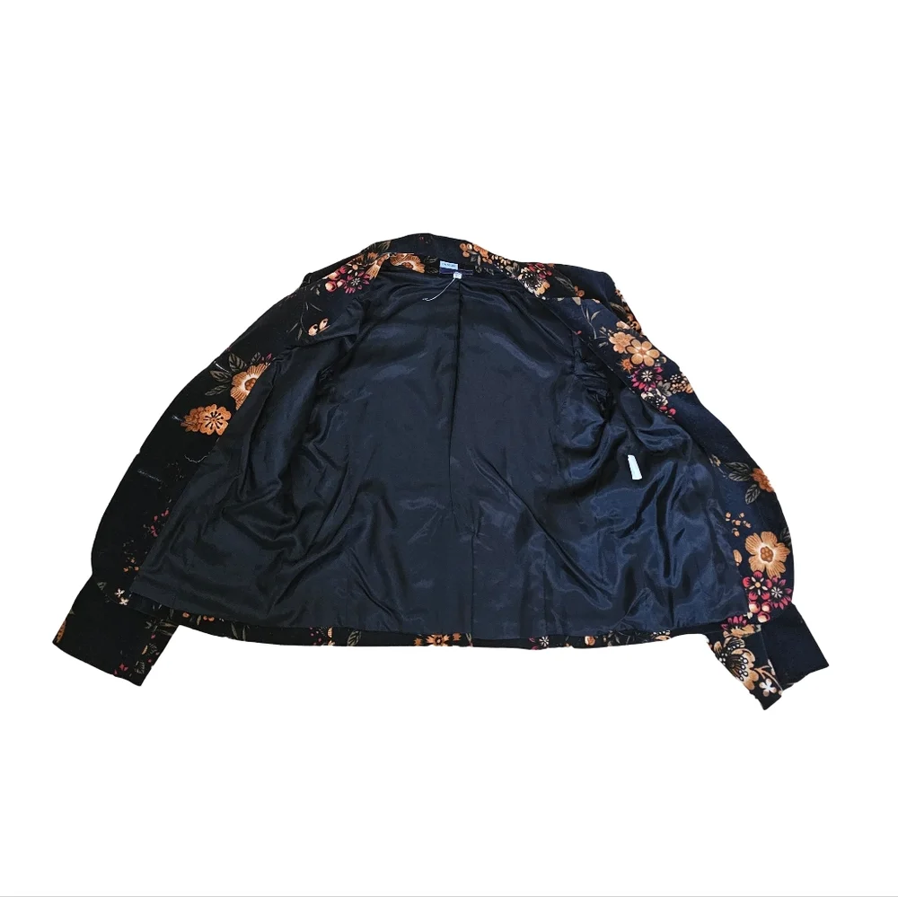Lea Rome Cotton Velvet Floral Blazer - Picture 5 of 9